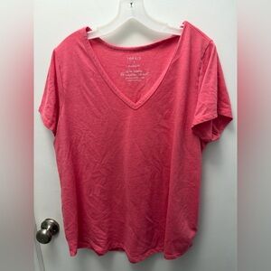 Torrid Coral V-Neck Short Sleeve Tee